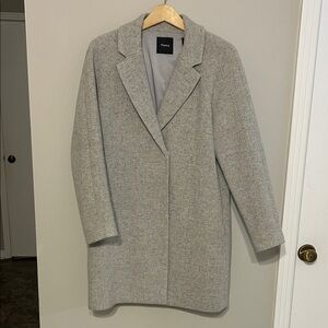 Theory Light Gray Women's Trench Coat